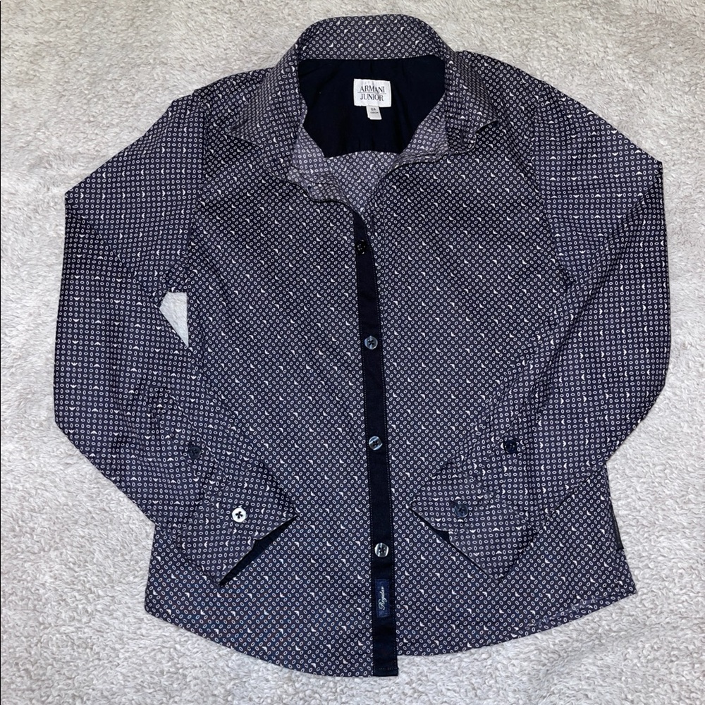Armani Junior Navy Boys Shirt Size 8A